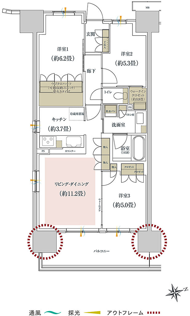 ルネ柏ディアパーク 間取り D1
