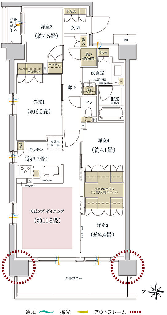 ルネ柏ディアパーク 間取り A1