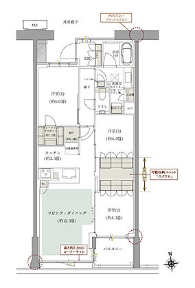ルネグラン上石神井 間取り M2p