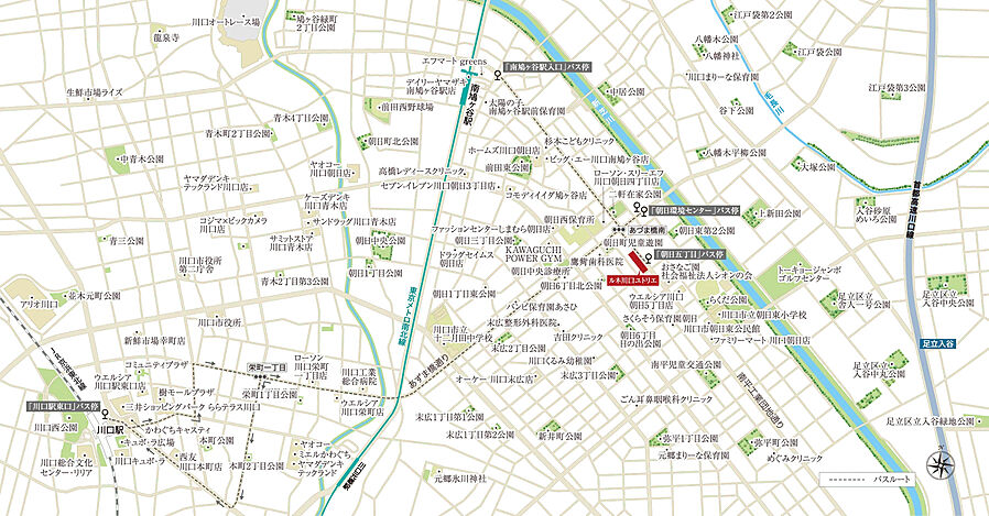 ルネ川口ユトリエ：案内図