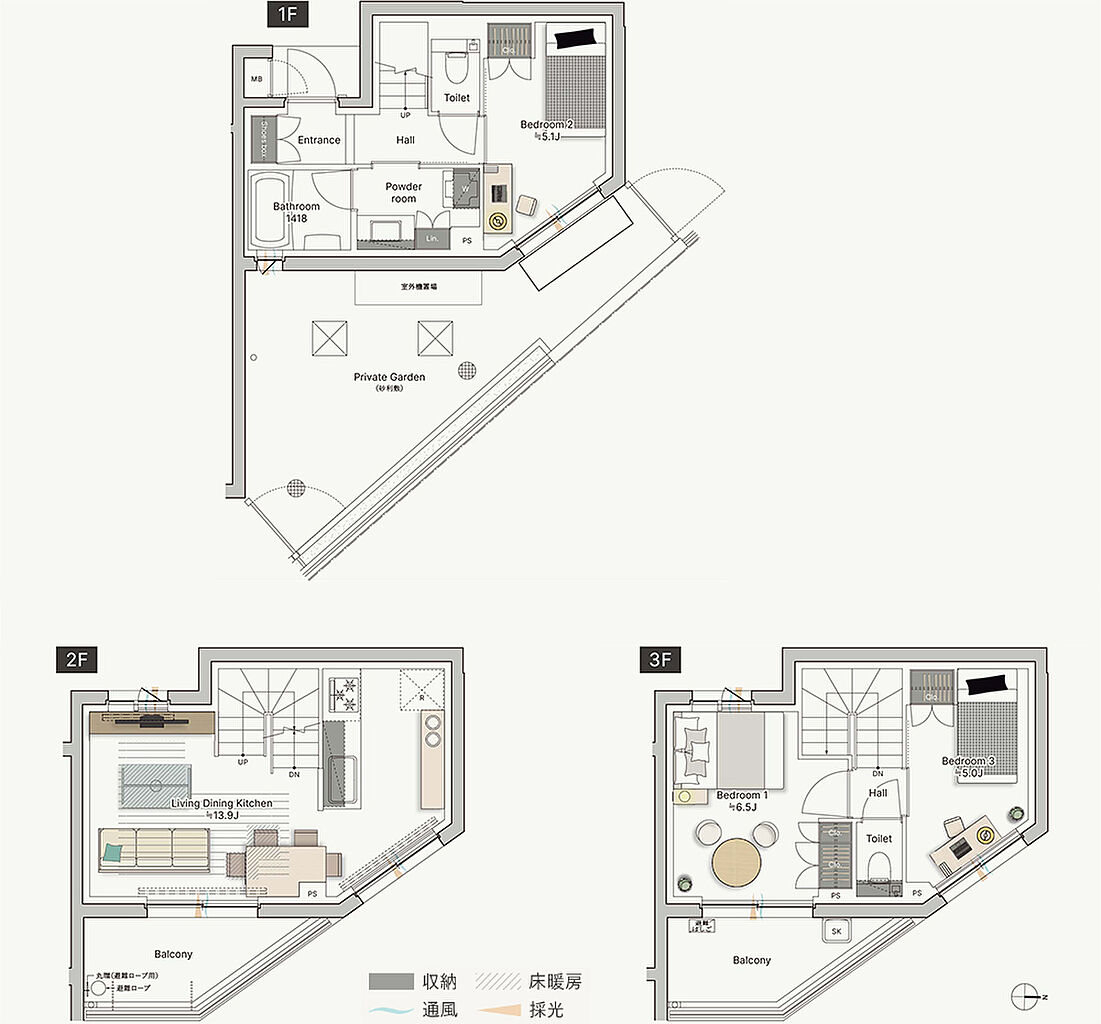 プレミスト国立ゲートレジデンス 間取り K