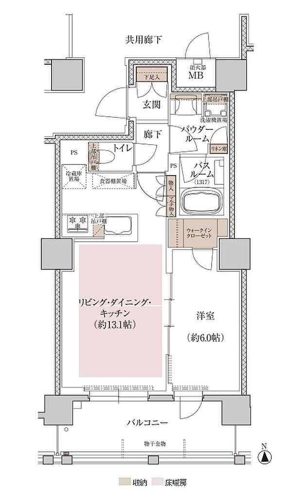 プレミスト京都 三条堀川 間取り E'