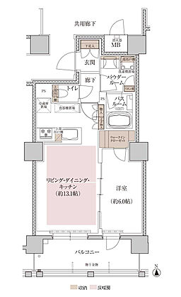 プレミスト京都 三条堀川 間取り E'