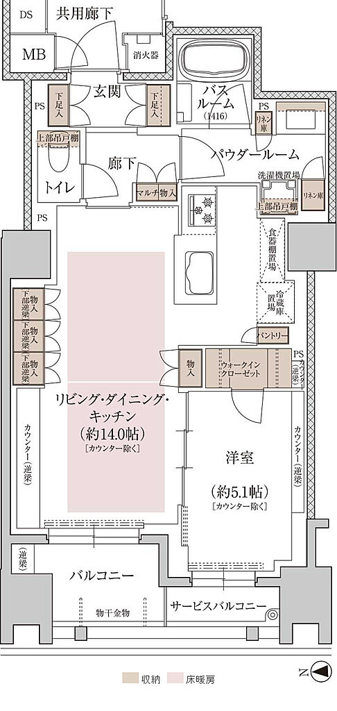 プレミスト京都 三条堀川 間取り B’