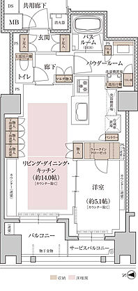 プレミスト京都 三条堀川 間取り B’