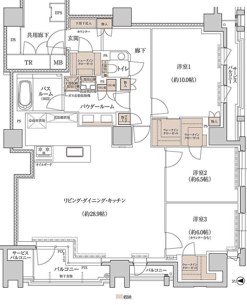 プレミスト京都 三条堀川 間取り K