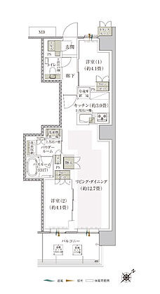プレミスト鶴見花月総持寺ステーションフロント 間取り AN