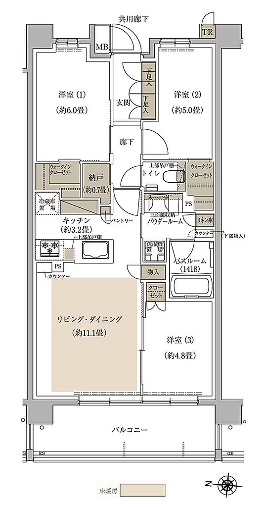 プレミスト中央林間 間取り H1・H2