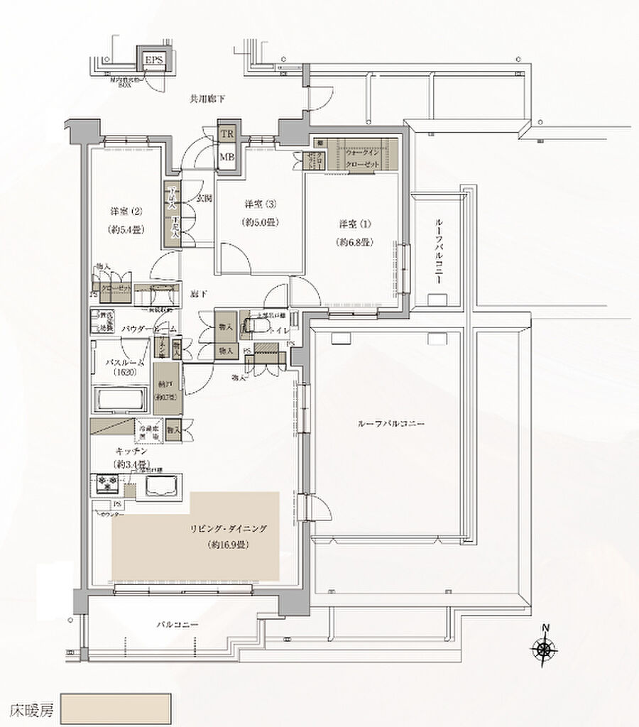 プレミスト中央林間 間取り L