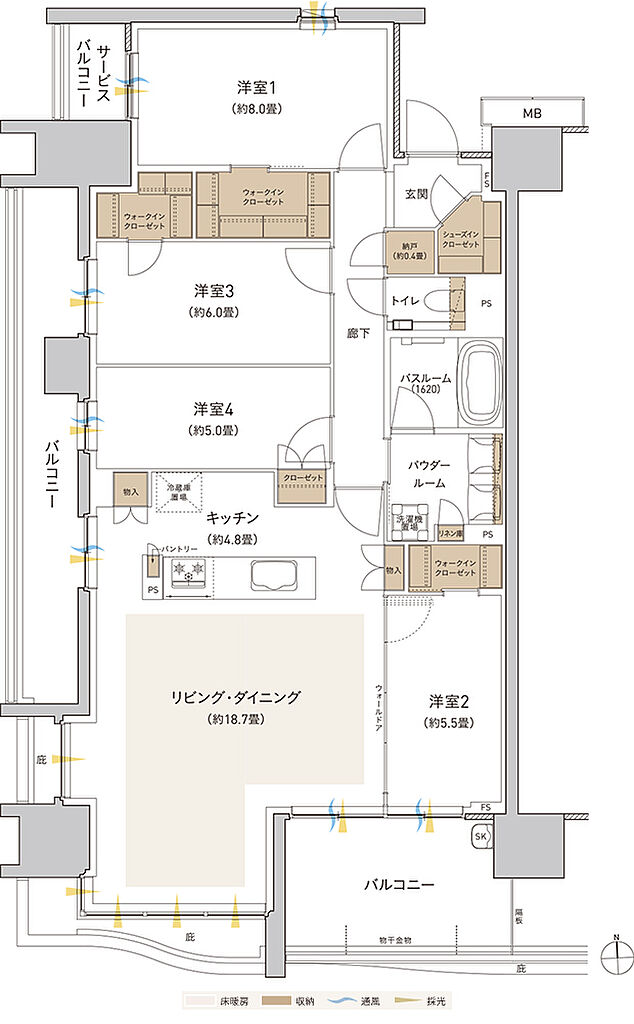プレミストつくば研究学園 間取り BH1