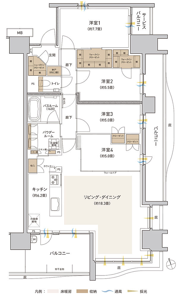 プレミストつくば研究学園 間取り CV-2