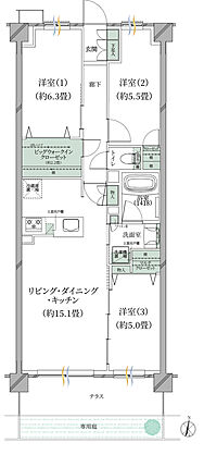 ラ・フォルム新川崎サウスコート 間取り G-Eg