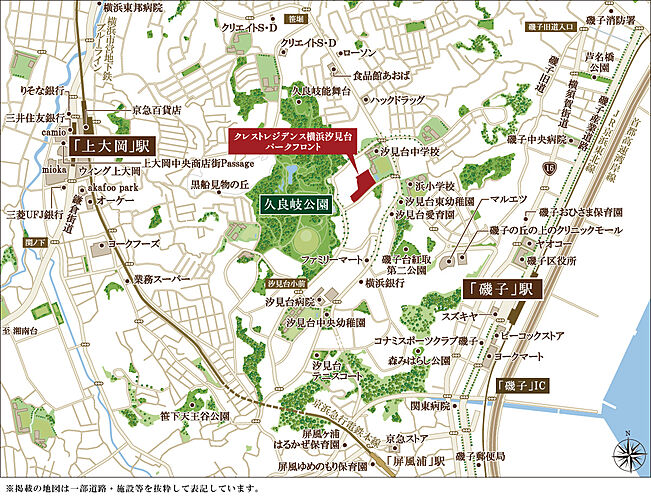 クレストレジデンス横浜汐見台パークフロント 現地案内図