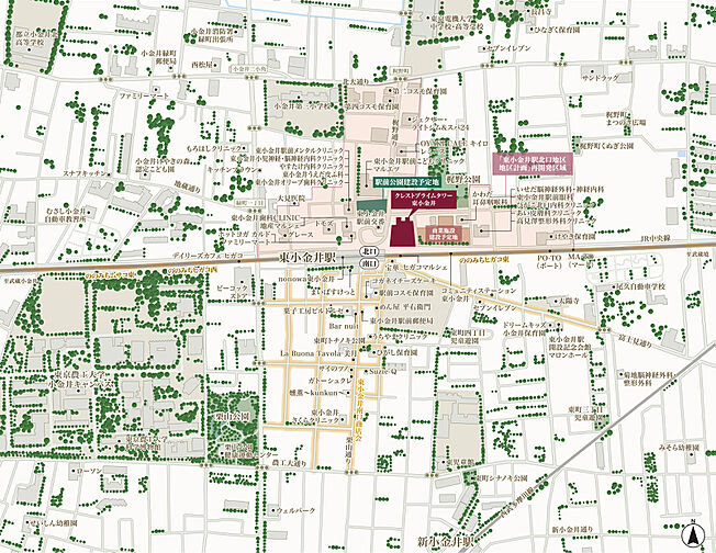 クレストプライムタワー東小金井 現地案内図