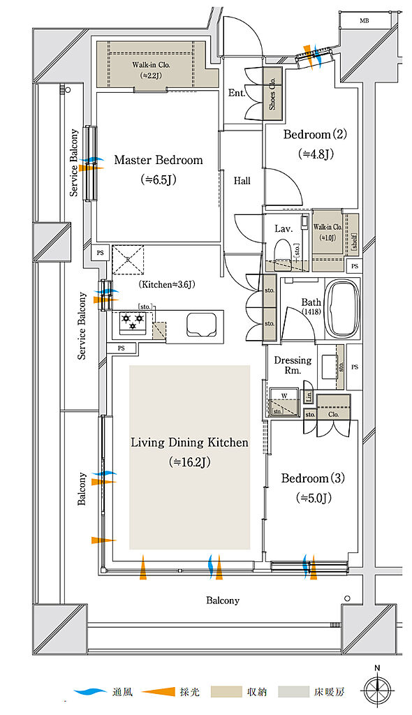 クレストプライムタワー東小金井 間取り S-73D