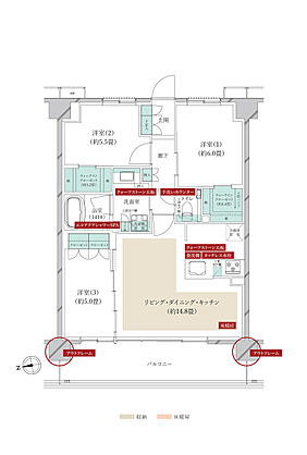 クレストフォルム横浜踊場 間取り B-C