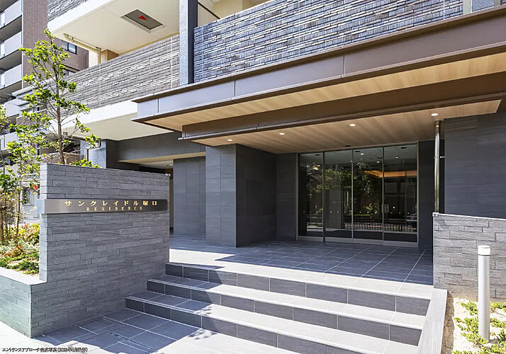 サンクレイドル塚口レジデンス エントランスアプローチ完成写真（2025年6月撮影）