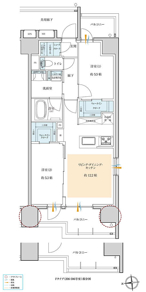 サンクレイドル浅草III 間取り F