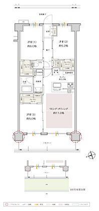 サンクレイドル津田沼III 間取り Fa