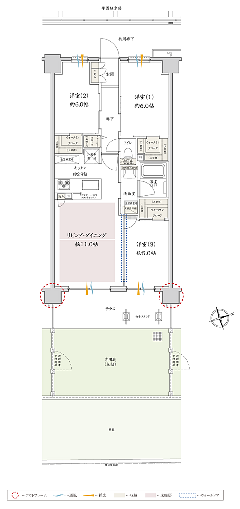サンクレイドル津田沼III 間取り Pbg