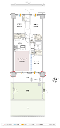 サンクレイドル津田沼III 間取り Pbg