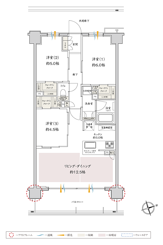 サンクレイドル津田沼III 間取り Q'