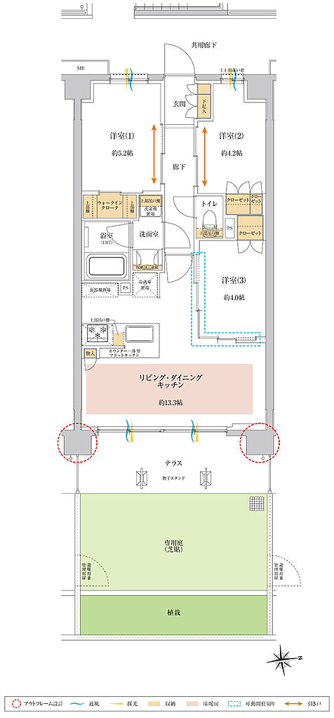 サンクレイドル南鳩ヶ谷ステーションウィズ 間取り Gg