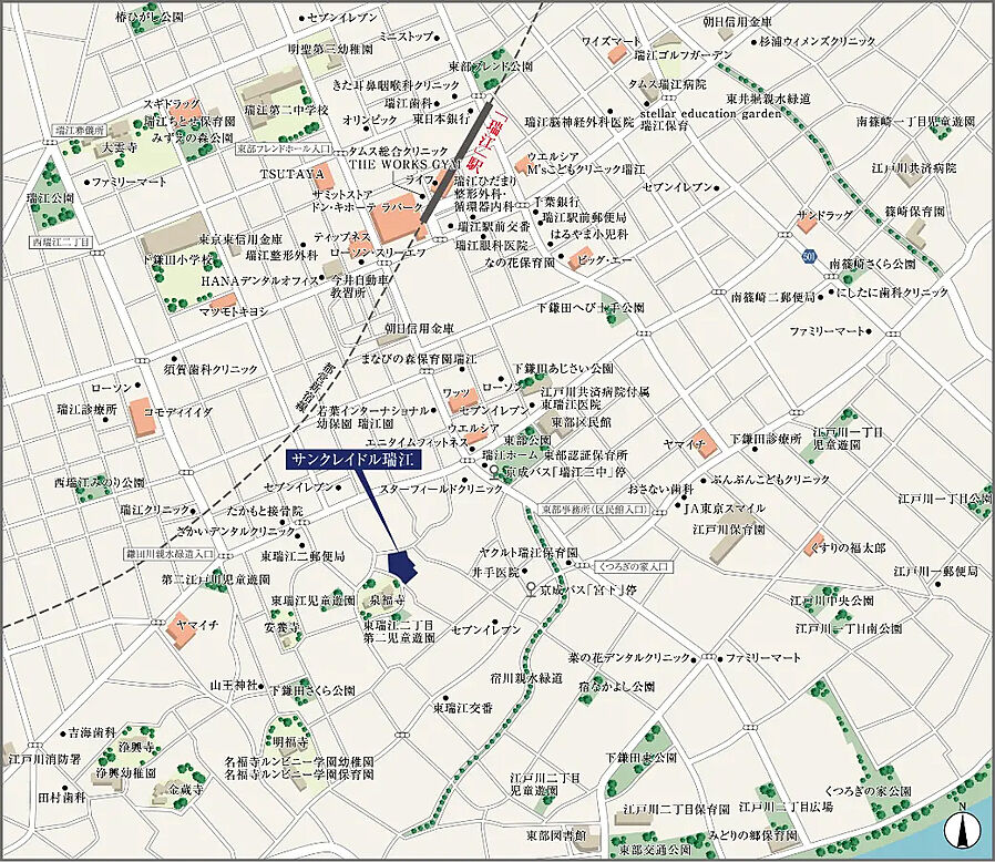 サンクレイドル瑞江：案内図