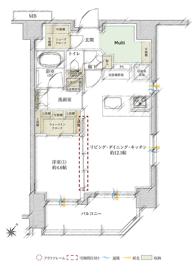サンクレイドル荒川熊野前 間取り C