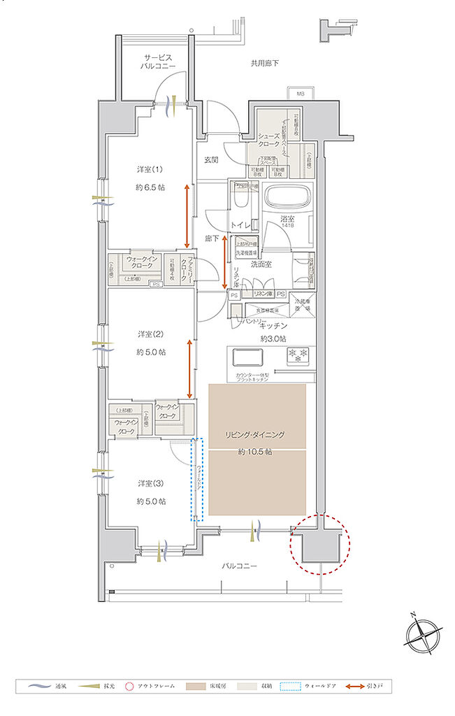 サンクレイドル船堀IV 間取り A（2～10階）