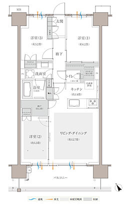 多摩川シーズンズ 間取り 【先着順】C38