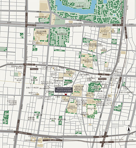 グランドメゾン The 天王寺空清町 現地案内図