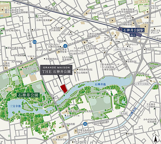グランドメゾン THE 石神井公園 現地案内図