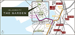 ISLANDCITY THE GARDEN Residence-II 現地案内図