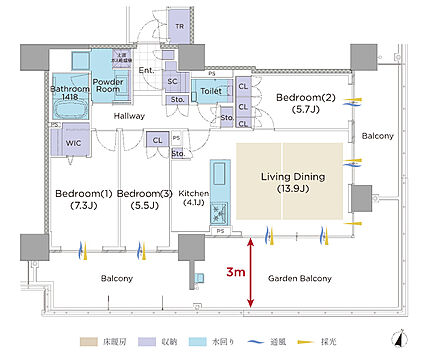 ISLANDCITY THE GARDEN Residence-II 間取り N
