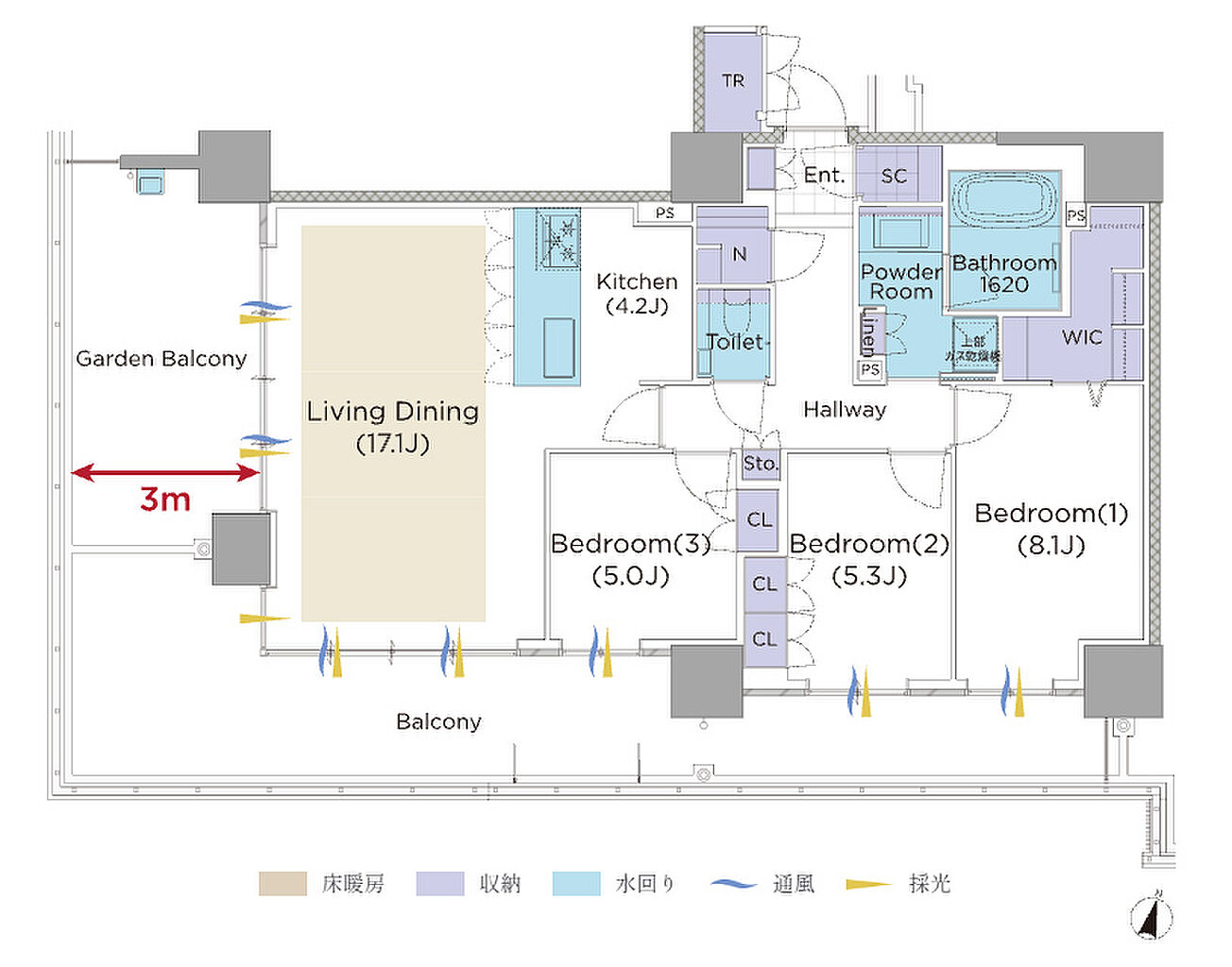 ISLANDCITY THE GARDEN Residence-II 間取り I