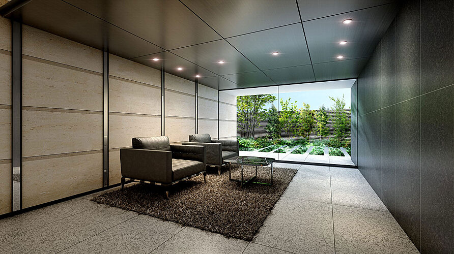 ピアース戸越公園レジデンス エントランスホール完成予想CG