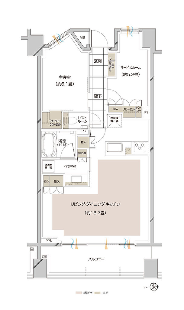 ピアース宮前平レジデンス 間取り 【第一期三次】D【MENU】