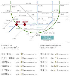 ピアース白金台パークフロント アクセス図