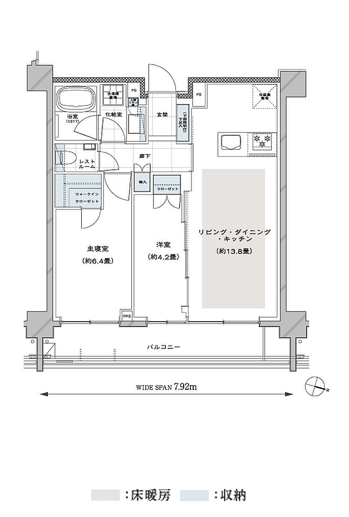 ディアナコート都立大学翠景 間取り B