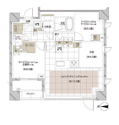ディアナコート旗の台 間取り A
