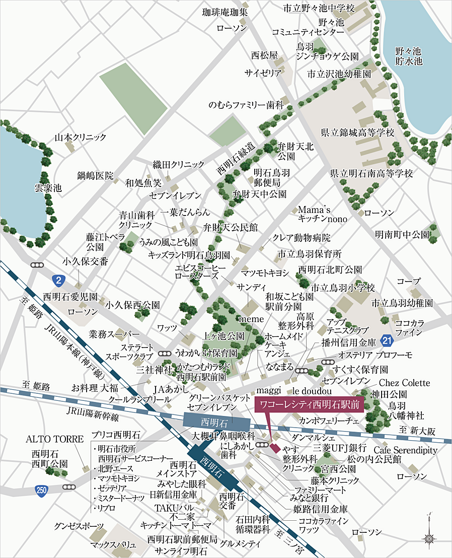 ワコーレシティ西明石駅前：案内図