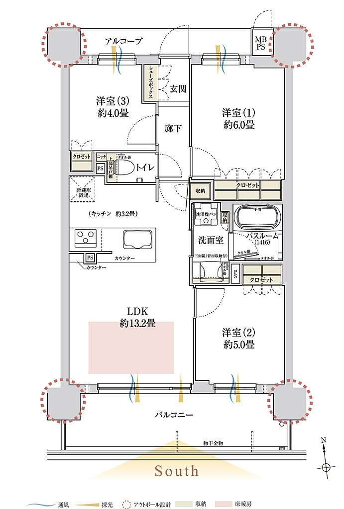 ワコーレ池田新町レジデンス 間取り B