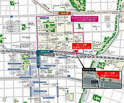 ワコーレJR三ノ宮駅直通9分プロジェクト 現地案内図