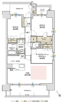 ワコーレ西明石クオリアコート 間取り C