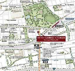 （仮称）ワコーレJR灘駅近・王子公園近接マンションプロジェクト 現地案内図
