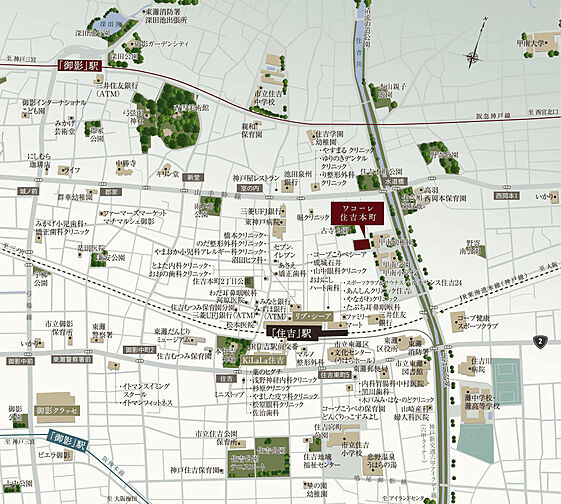 ワコーレ住吉本町 現地案内図