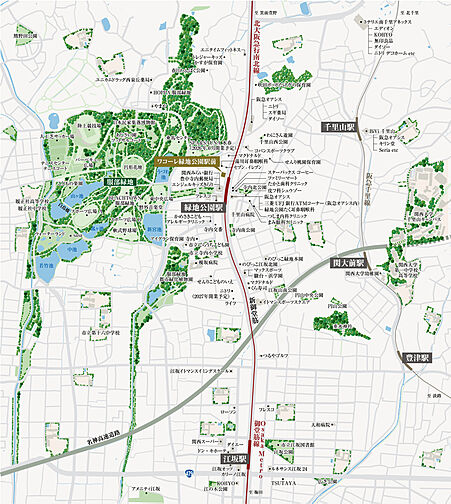 ワコーレ緑地公園駅前 現地案内図