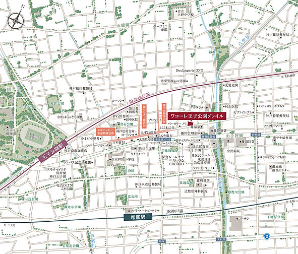ワコーレ王子公園ソレイル 現地案内図