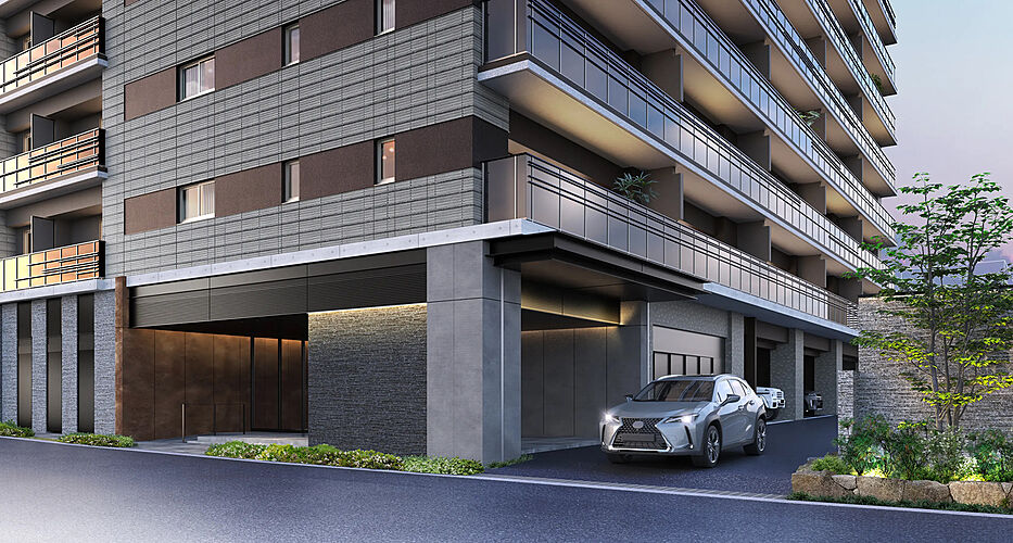 レ・ジェイド西宮ミッドプレイス エントランスアプローチ完成予想図